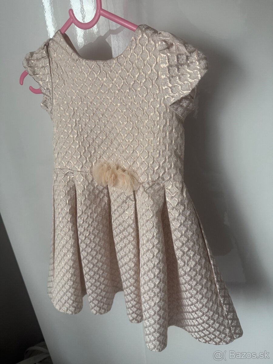 Zlaté spoločenské šaty pre malé princezné v.92 CoolClub - 2