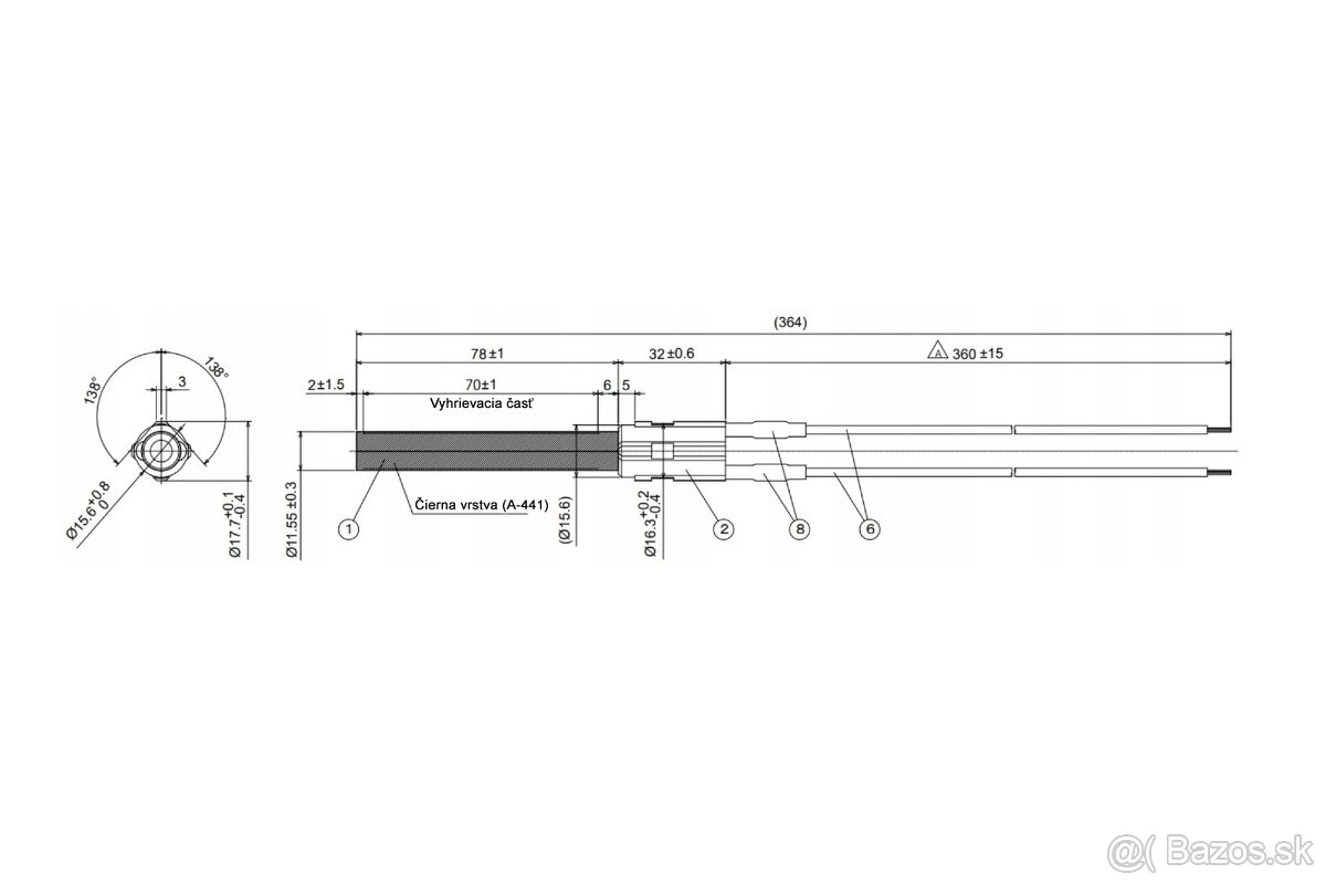 Zapaľovacia keramická špirála PSX-2 Edilkamin R1019780 - 2