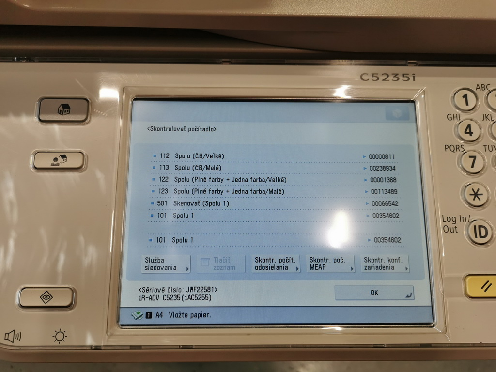 Canon ImageRUNNER C5235i farebna A3 - 354602 stran - 2