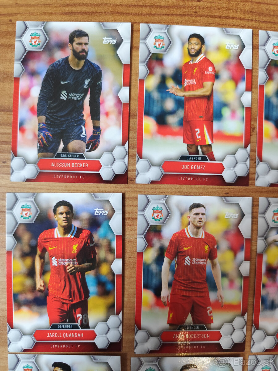Futbalové kartičky - Liverpool - 2