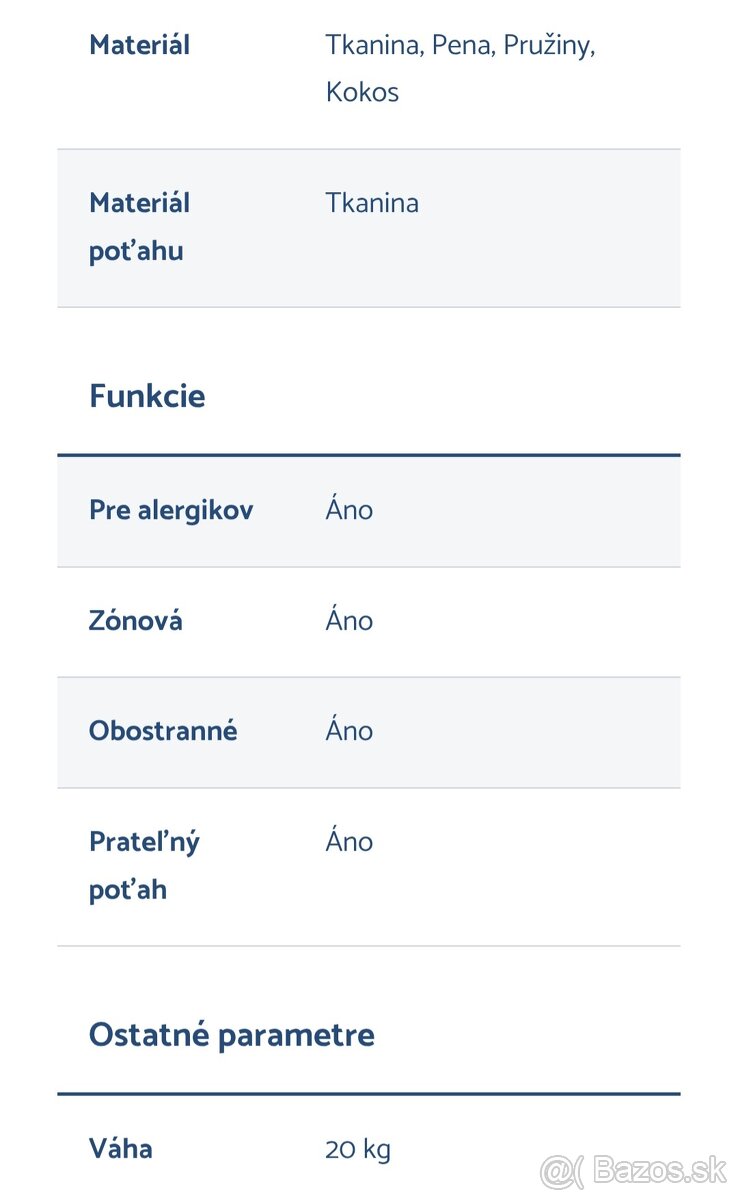 Predám matrac 2 ks Prestige sleep taštičkový 80 x 200 - 2