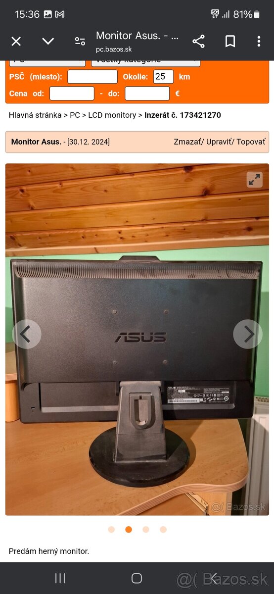 Predam LCD monitor ASUS - 2