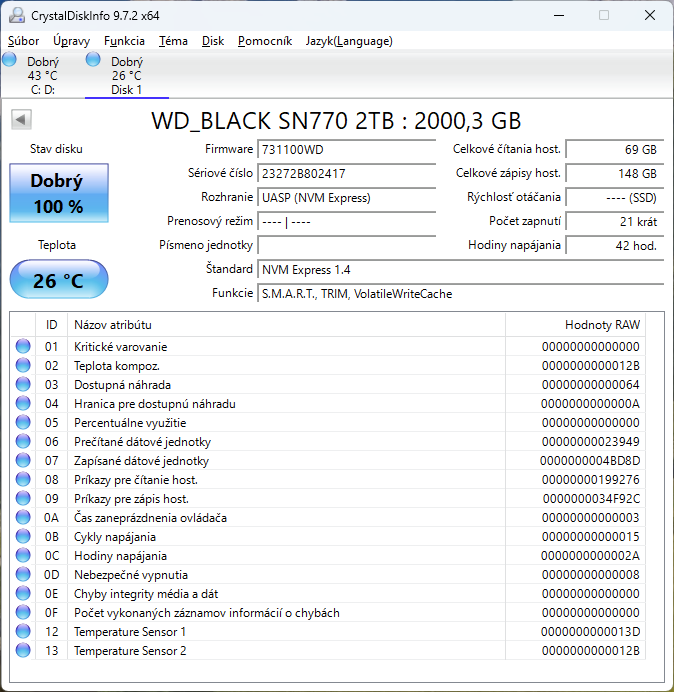 WD Black SN770 NVMe 2TB - 2
