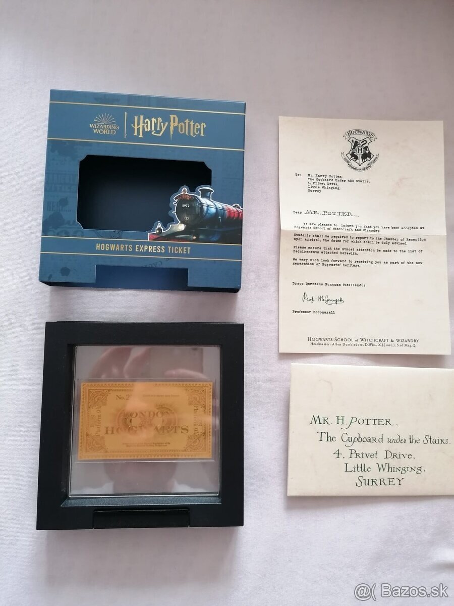 zlato striebro minca proof Harry Potter hogwarts express - 2