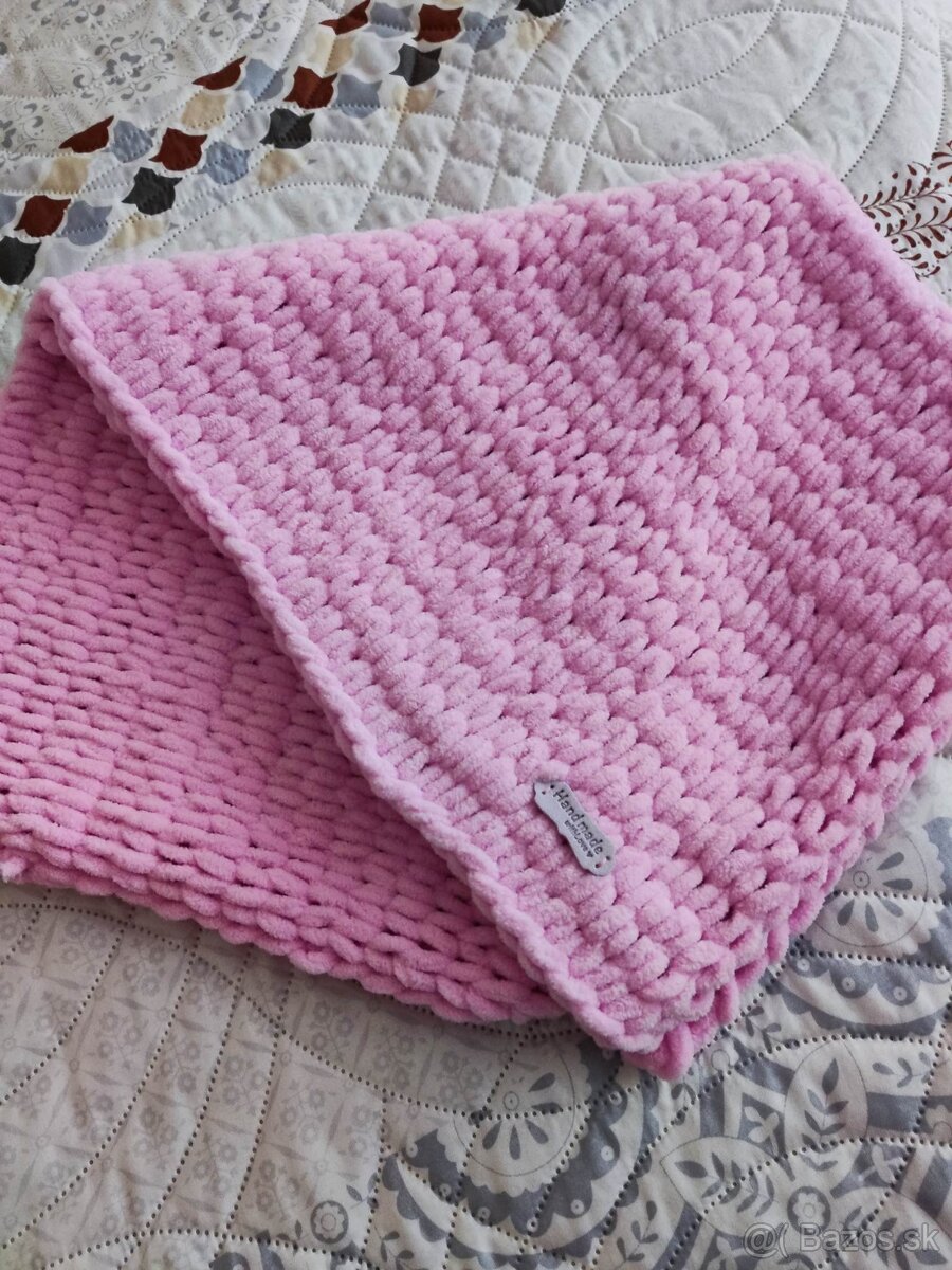 NOVÁ Baby ružová deka z Alize Puffy Fine - 2