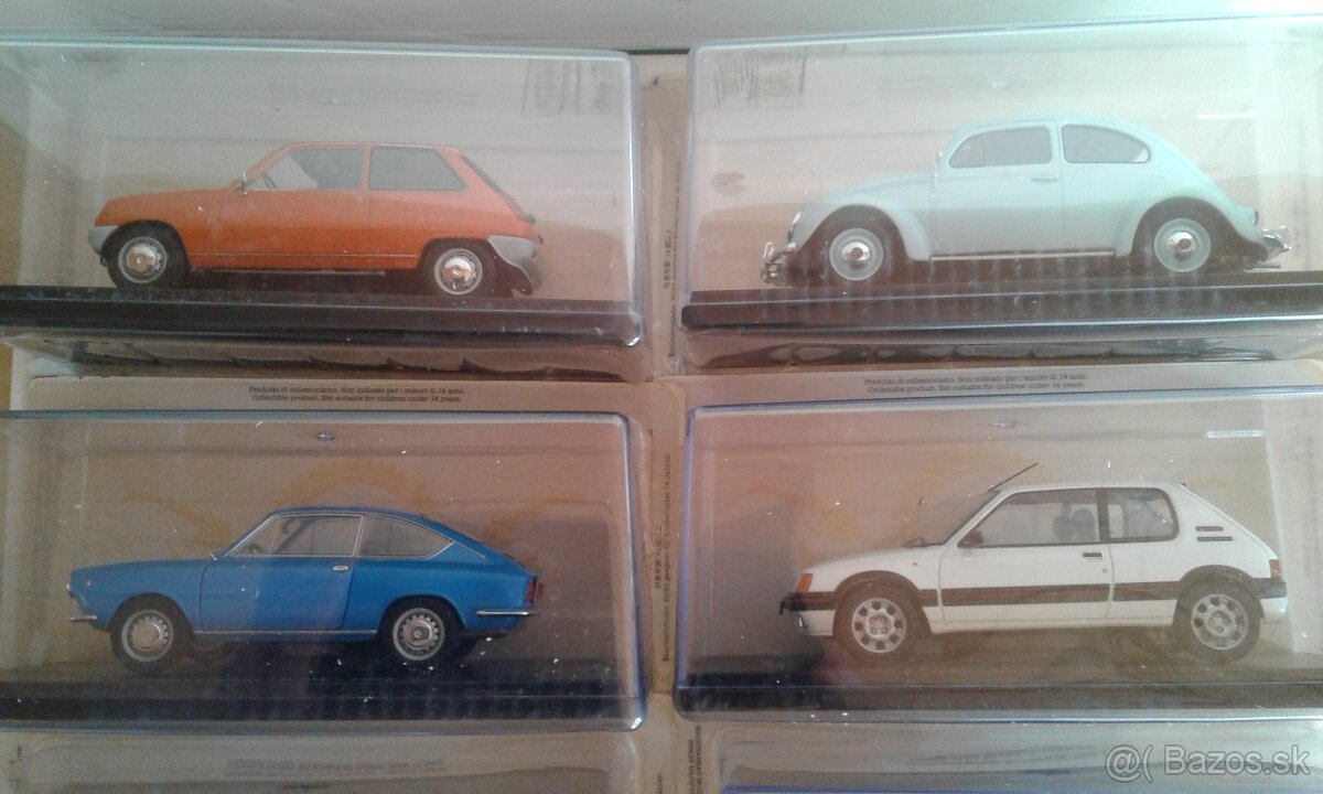 Zberateľské modely áut minulých rokov v mierke 1/24 - 2