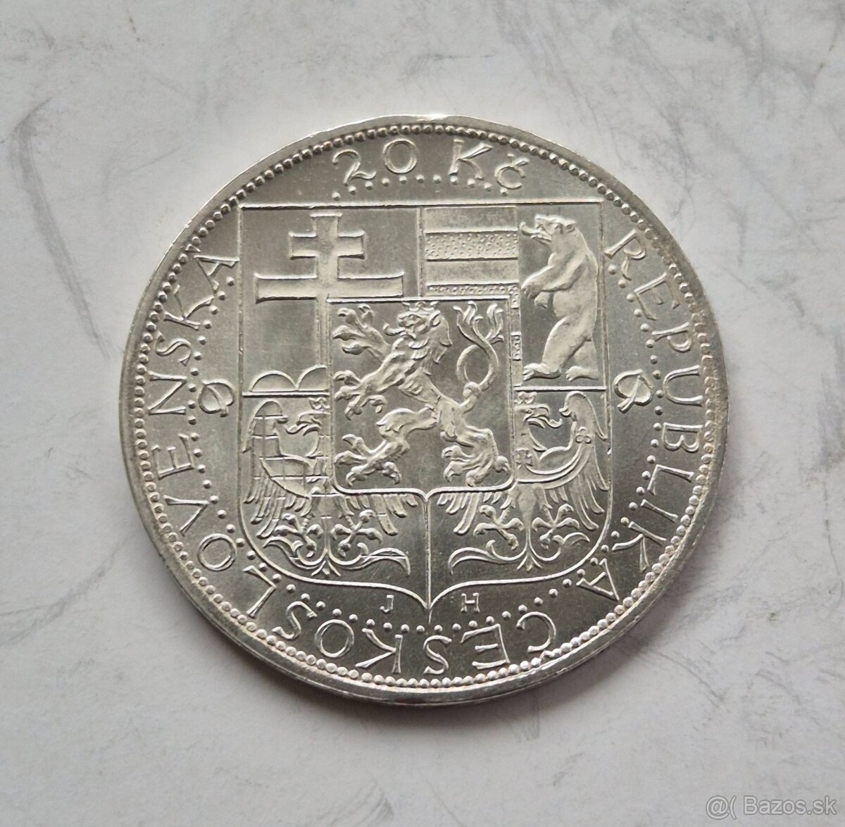 20 Kč 1937 T.G.Masaryk, ČSR - 2