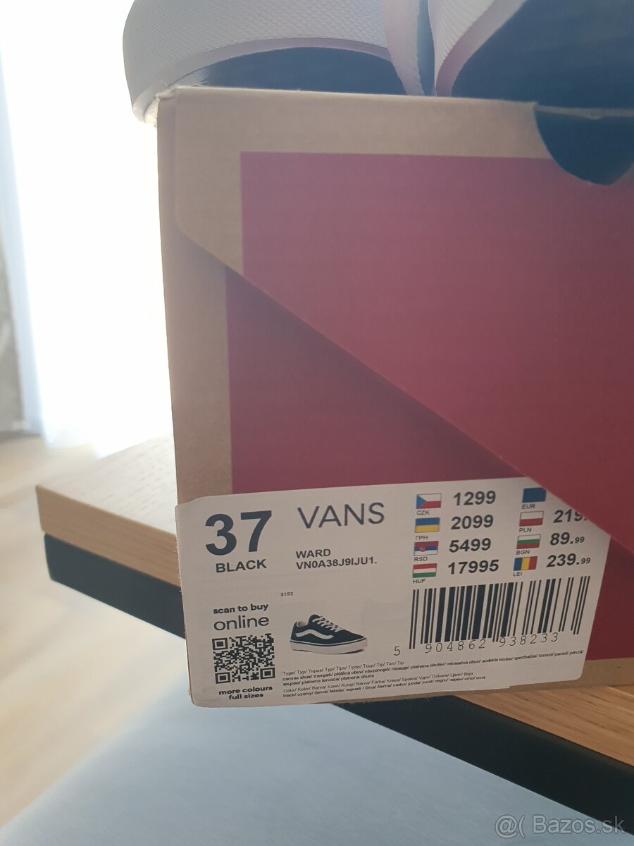 nenosené tenisky vans s visačkou v.37 - 2