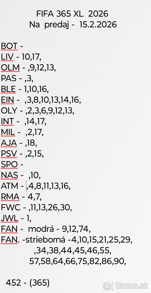 FIFA 365 2026 panini - 2