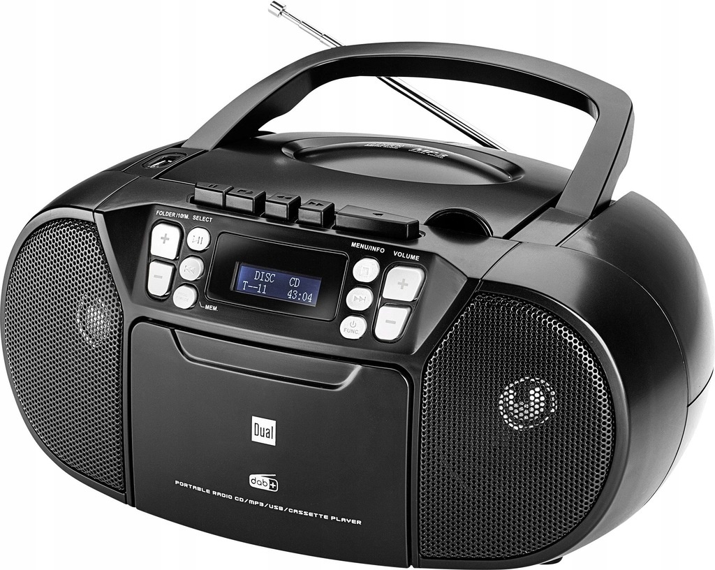 7 v1 DAB+ FM prenosné rádio STEREO kazeťák 230v aj Baterky - 2