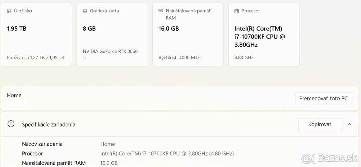 Predám výkonný herný a pracovný počítač - 2