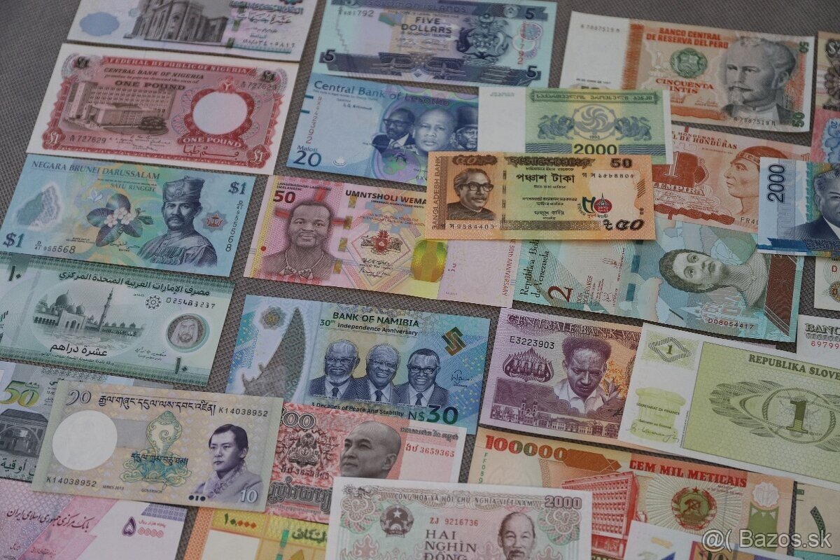 Unc bankovky mix svet 85 kusov/85 krajín - 2