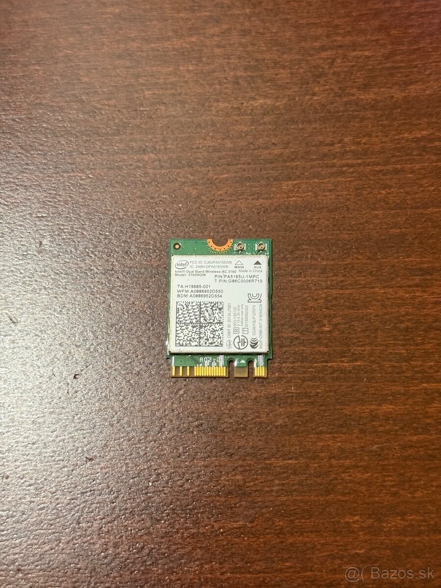 Intel Dual Band Wireless-AC 3160 (3160NGW) WiFi karta - 2