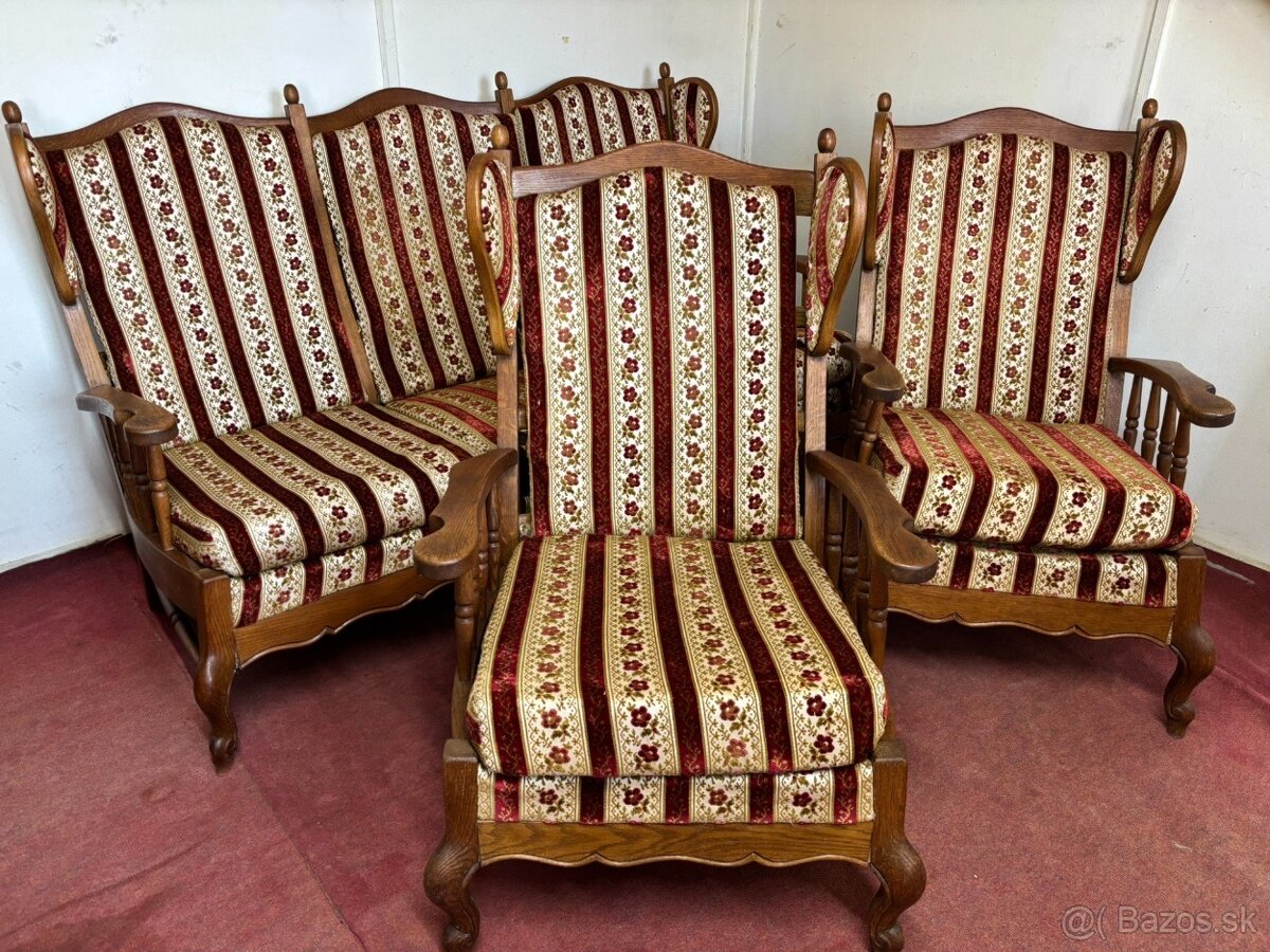 Starožitná sedacia súprava 3+1+1 - 2