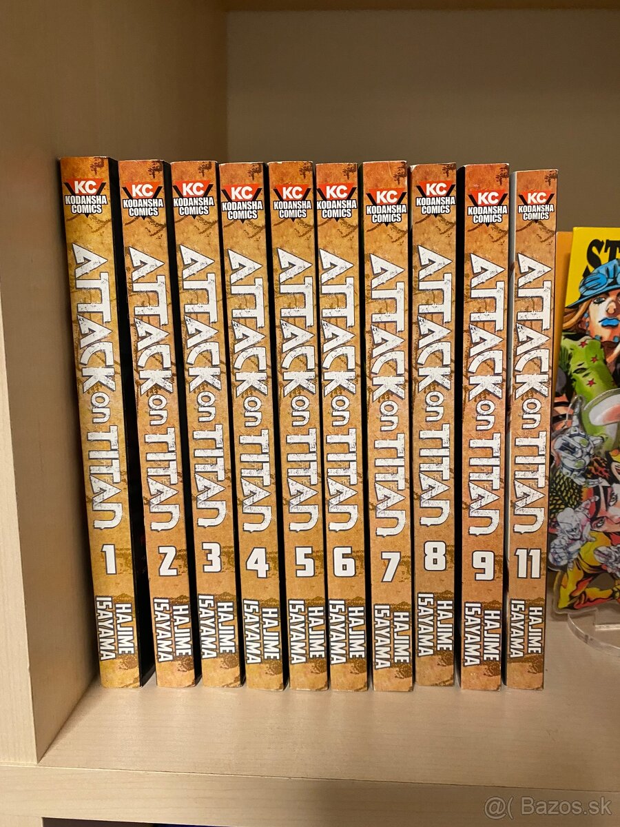 Predám mangy Attack on titan vol.1-9 + 11 - 2