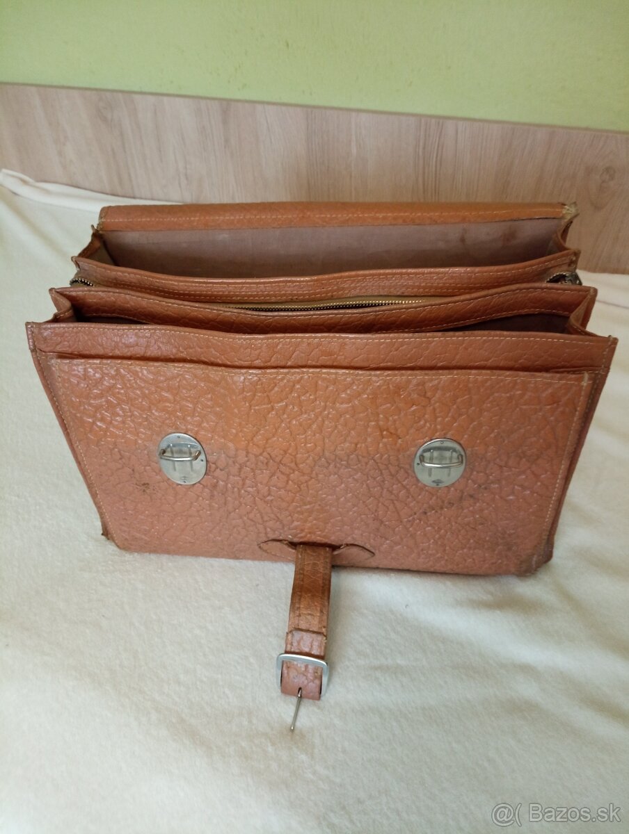 Kožená retro AKTOVKA - 2