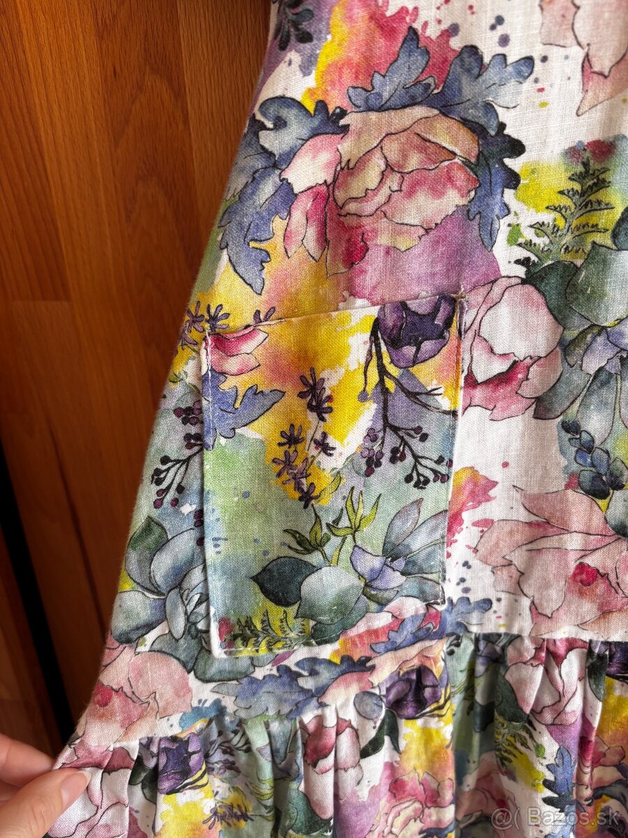 Ushyte ľanové šaty 8-10 rokov - 2