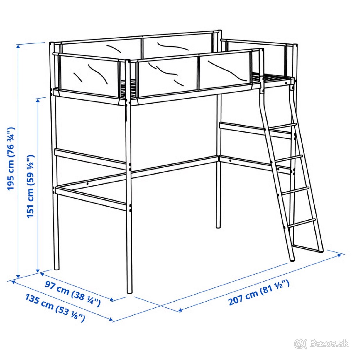 Kovová posteľ IKEA - 2