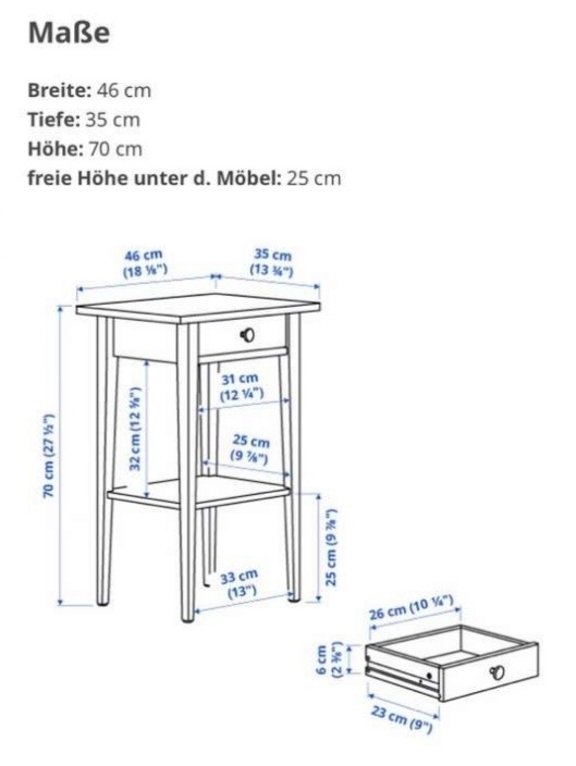 Ikea Hemnes nočný stolík - 2