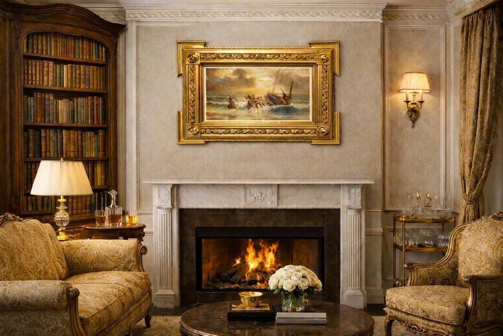 OBRAZ - Olejomaľba - Rybári pri západe slnka - 2