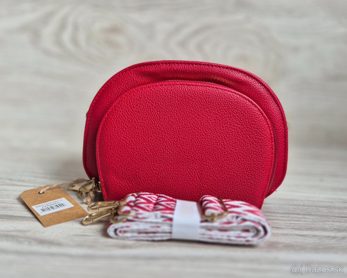 Červená crossbody kabelka - 2