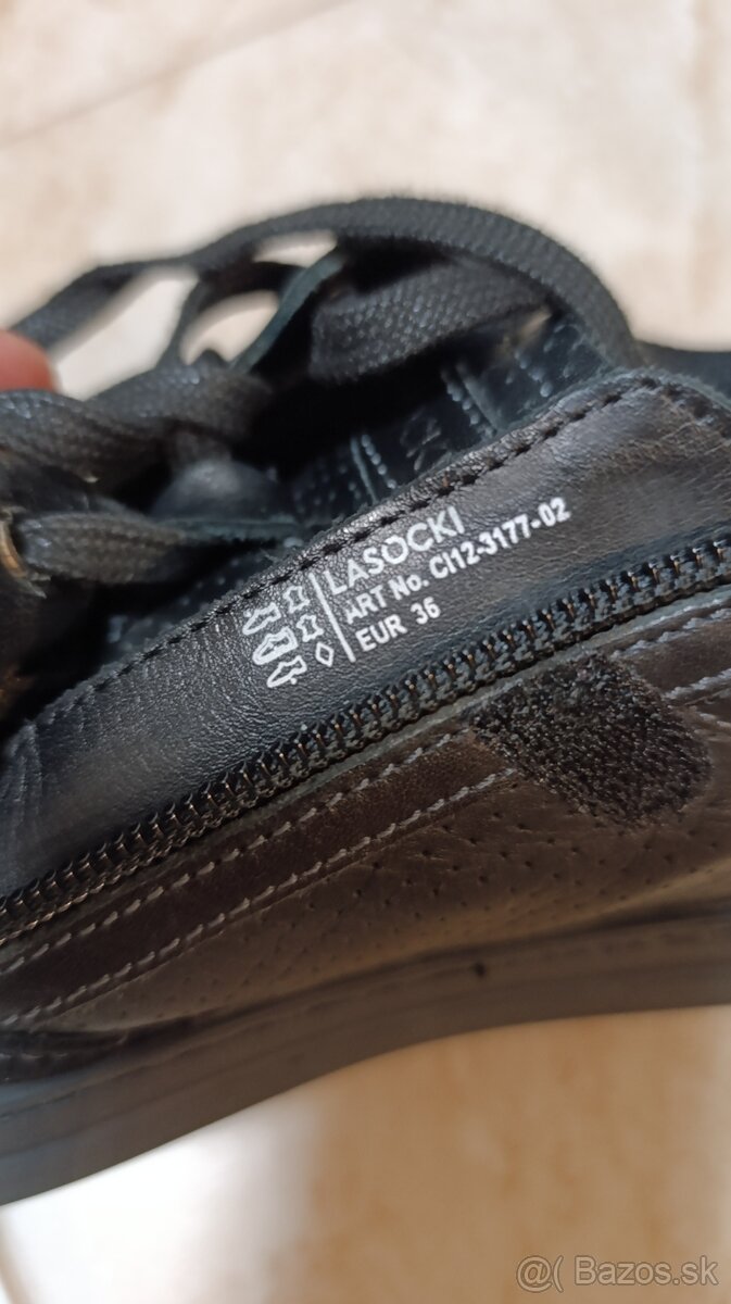 Kozene topánky velkost 36, 23,4cm - 2