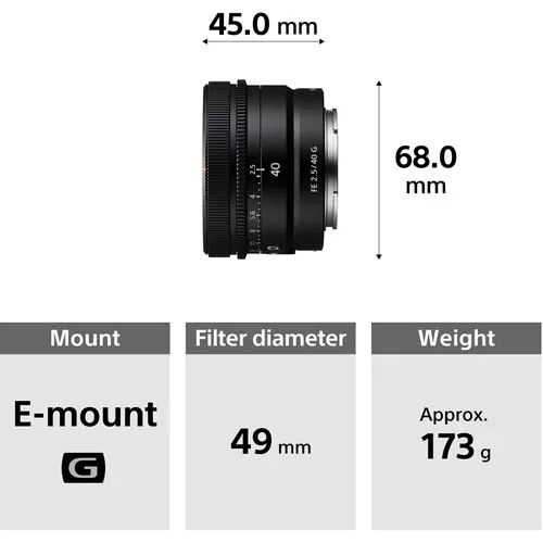 Sony FE 40 mm F2.5 G - 2