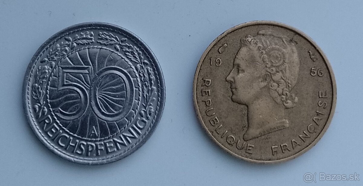 mince Nemecka risa a kolonialna Francuzska Afrika - 2
