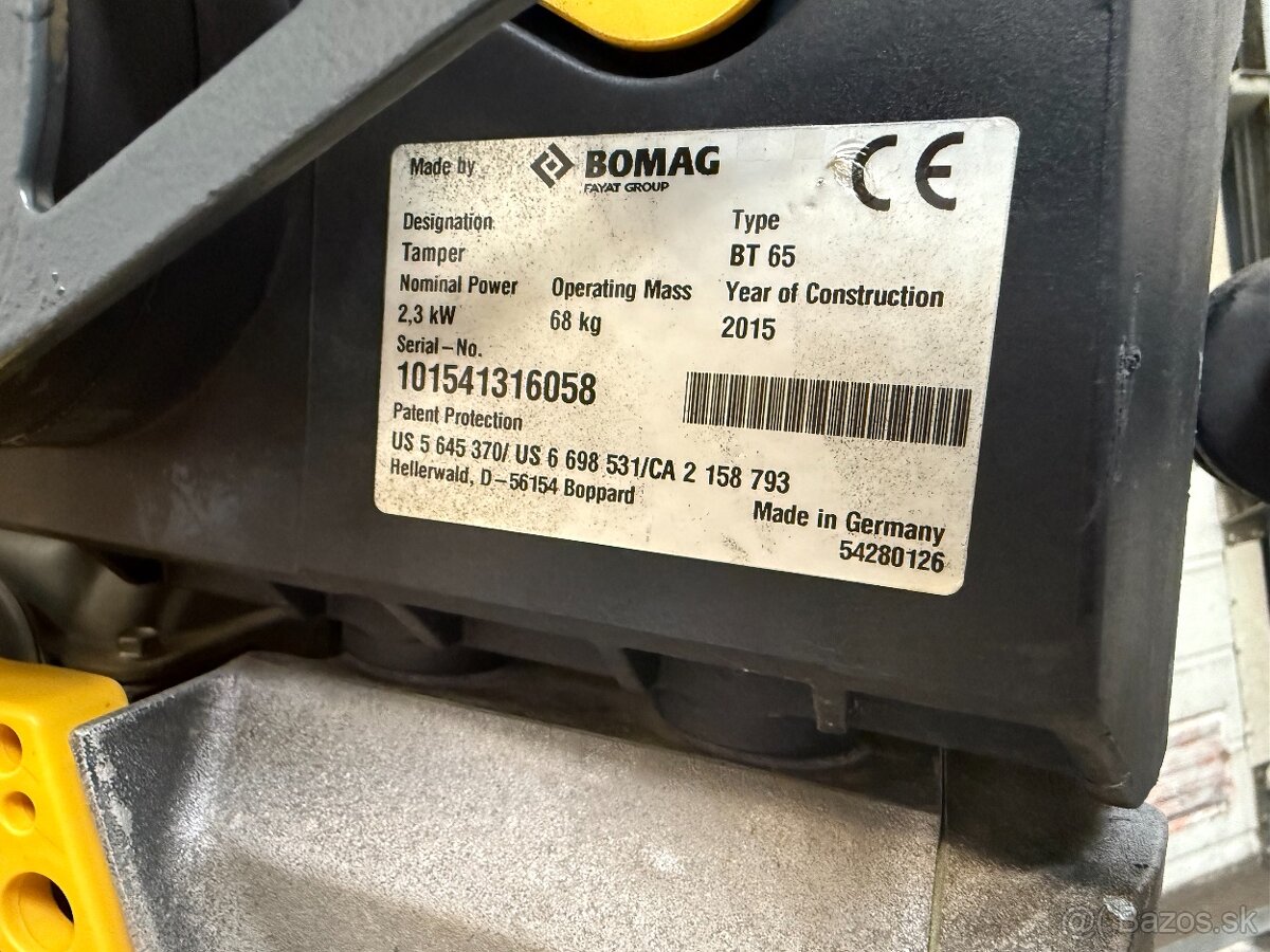 2. Vibračné dusadlo Bomag BT 65 - 2