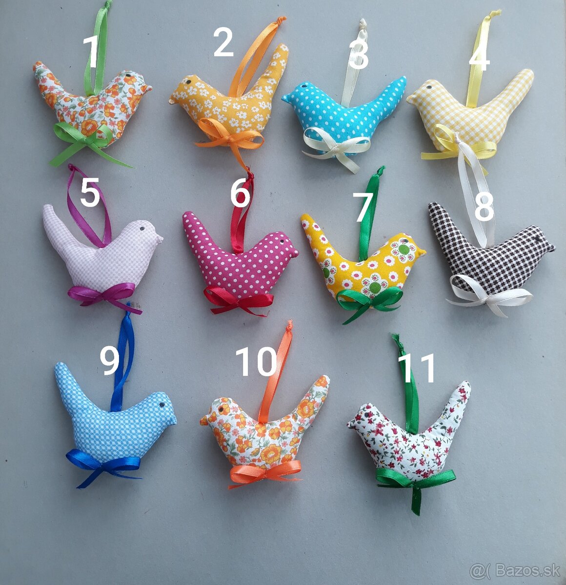Vtáčiky a iné dekorácie z látky - 2