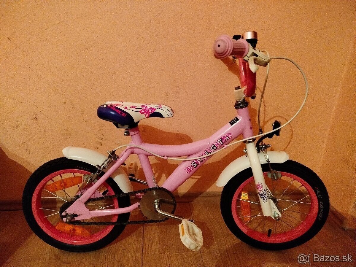 Detský bicykel 14 ružový - 2