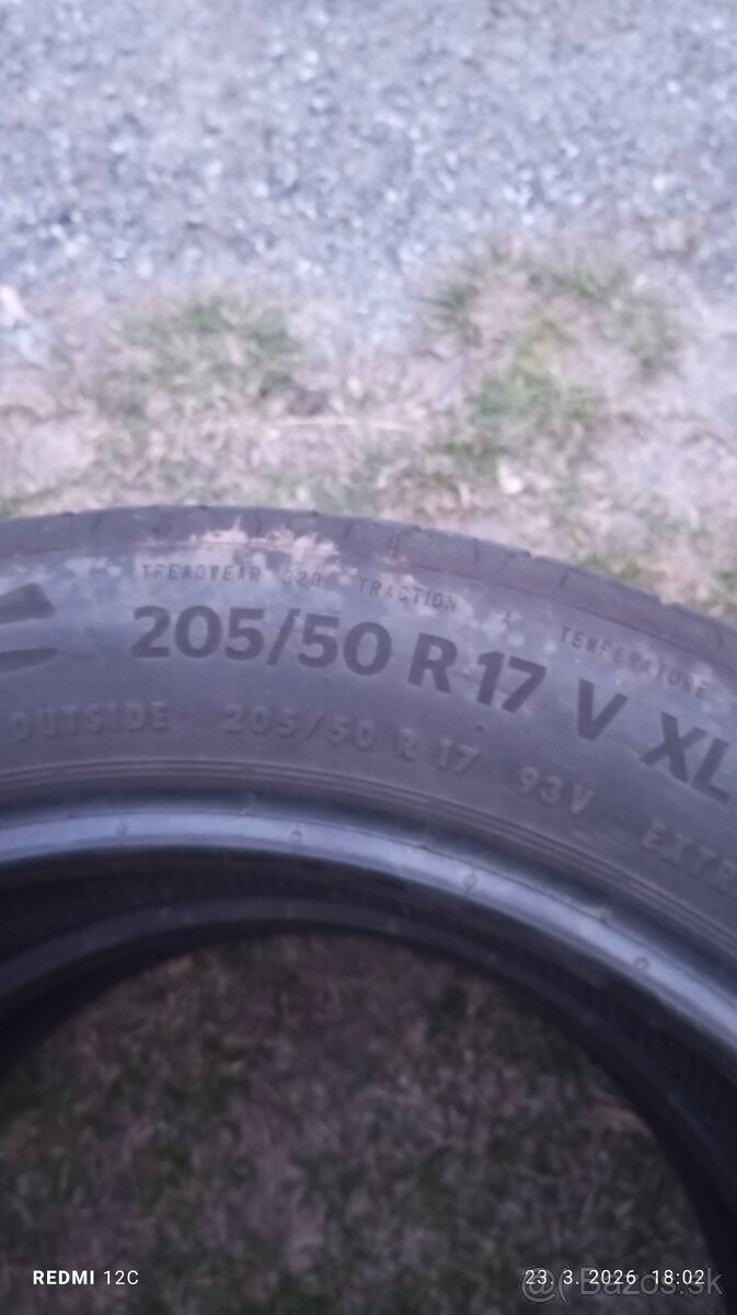 letne pneu 205/50 r17 - 2