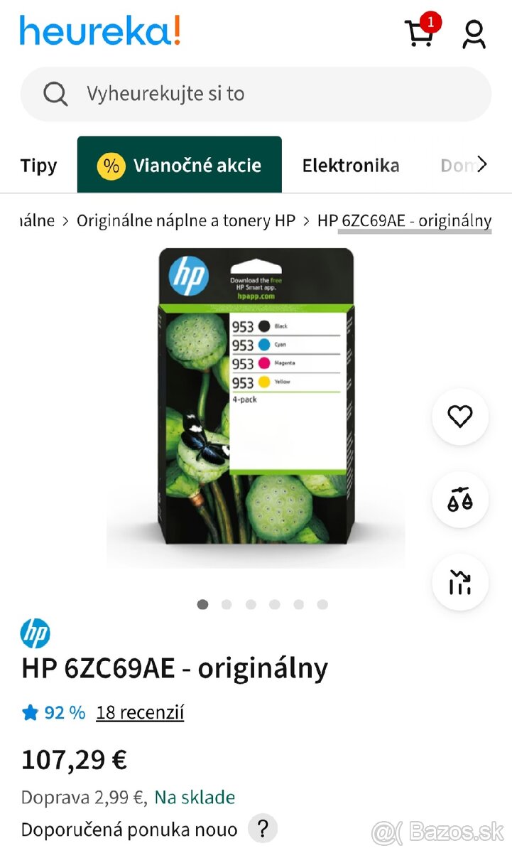 Atramentová náplň HP 953XL. - 2