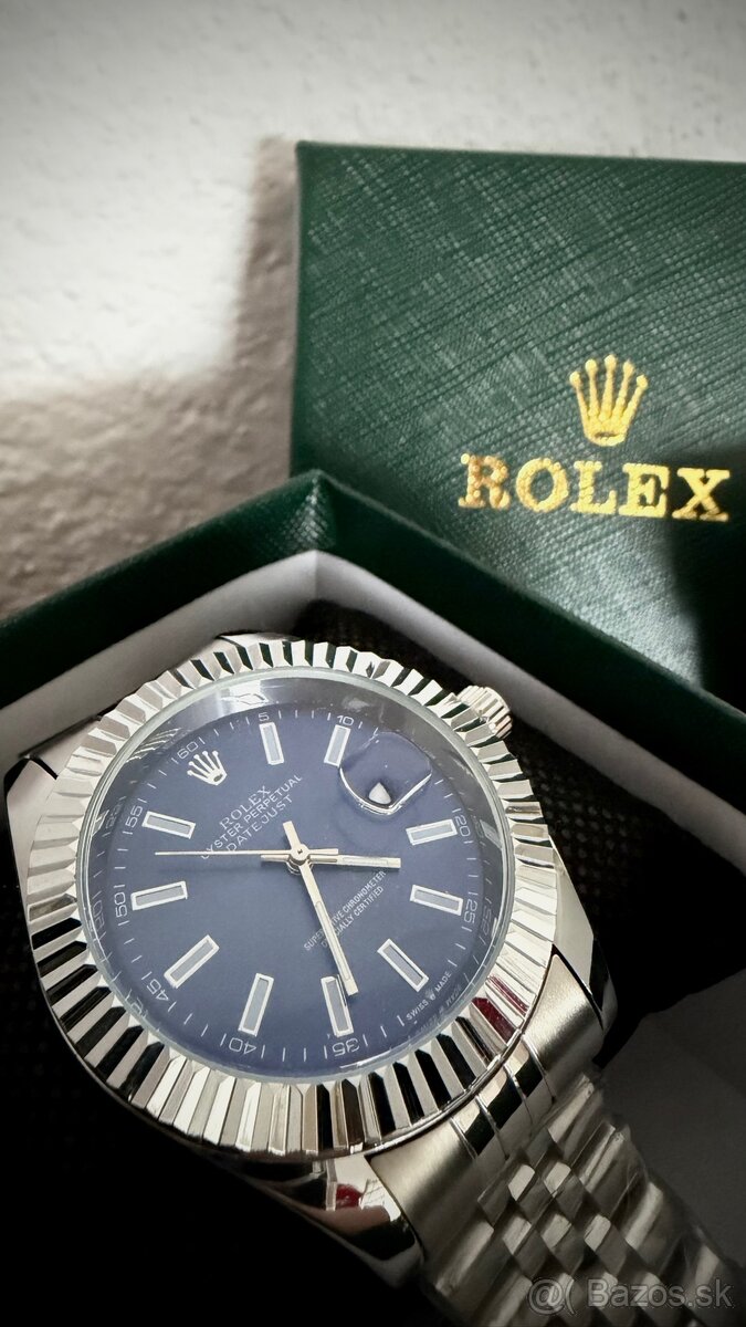 • Hodinky Rolex Oyster Perpetual modré • - 2