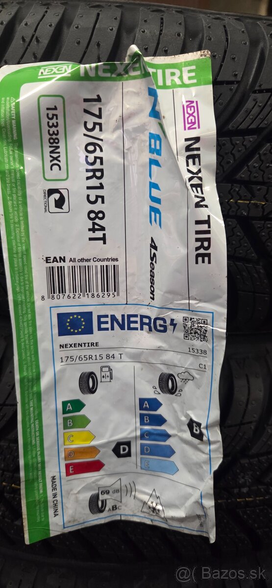 Predám 4ks.celoročné pneumatiky 175/65R15 84T. - 2