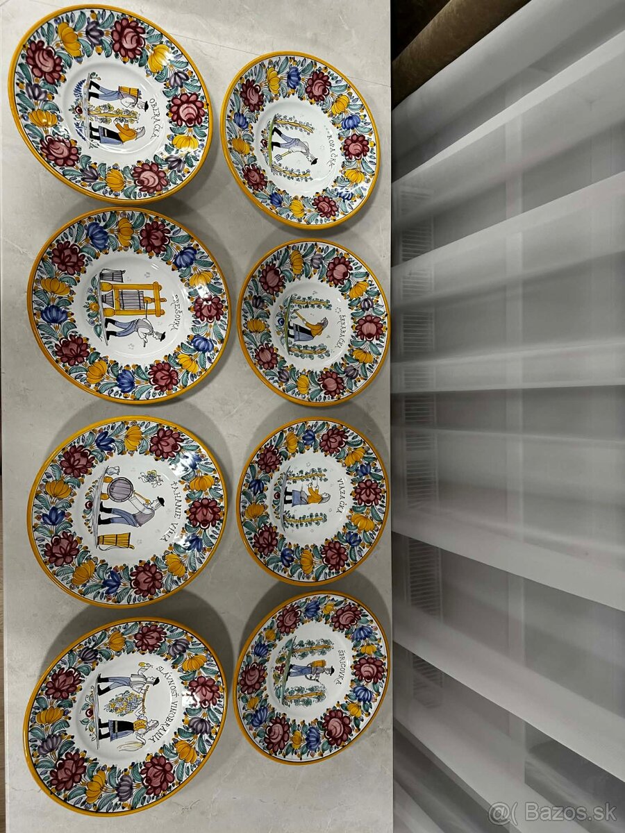 Set 8 tanierov modranska keramika - 2