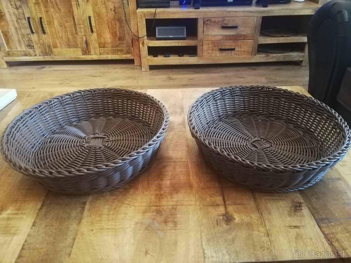 2 okrúhle košíky s priemerom 34 cm - 2