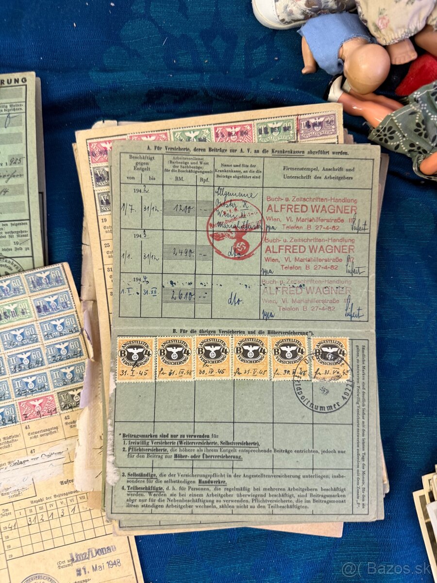 Stare dokumenty z Nemeckej rise 1940 - 2