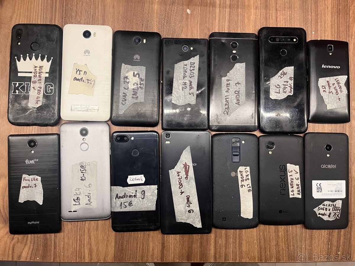 Android 5 až Android 11 smartfóny funkčné - 2