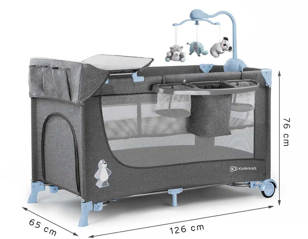 Kinderkraft joy blue cestovná postielka - 2