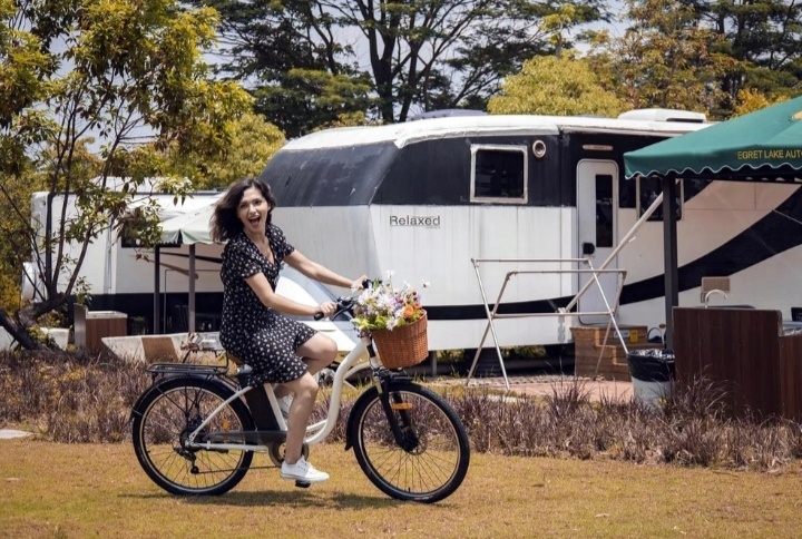 Nový elektrobicykel DYU C6 – dámsky, retro štýl, ešte v krab - 2