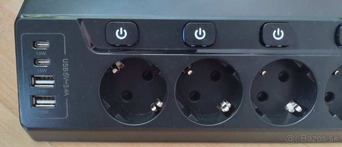 Predlžovací elektrický kábel s USB - 2