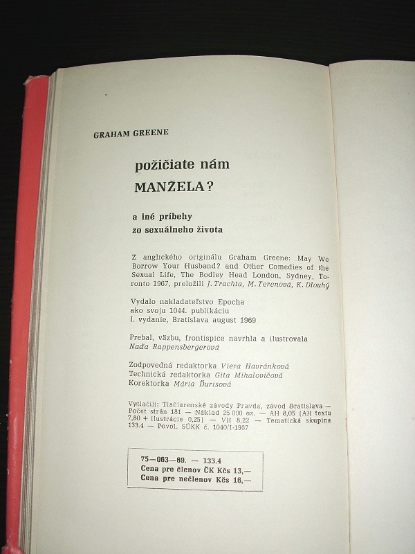 Retro kniha z roku 1969 - 2