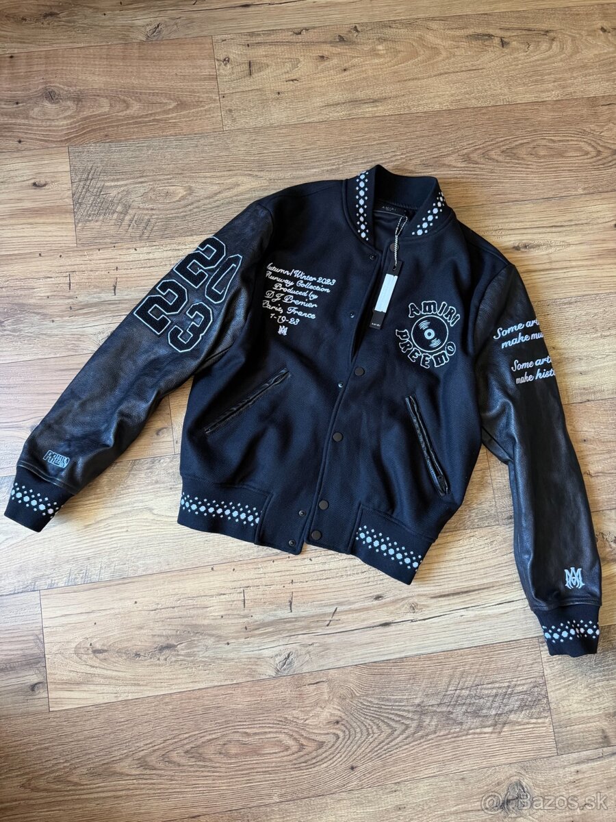 Amiri x DJ Premier Black Varsity Jacket - 2
