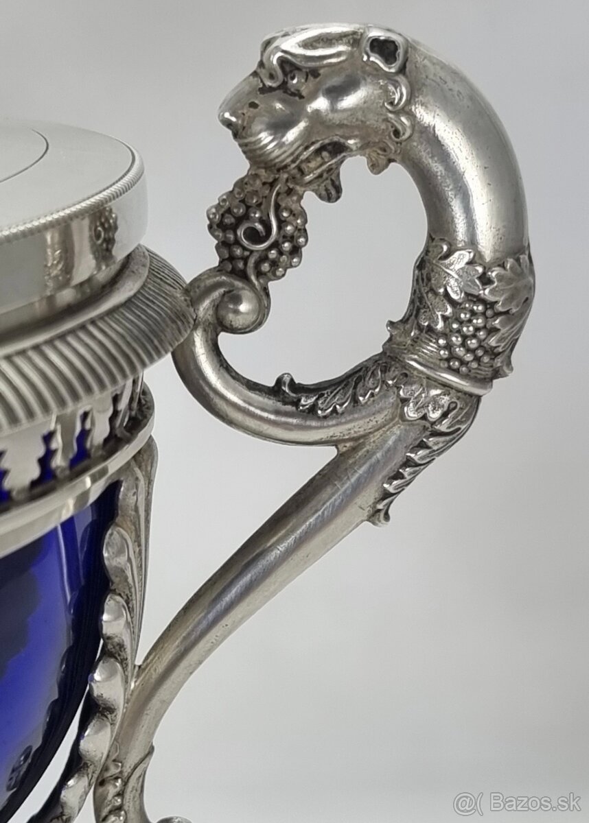 Starožitná strieborná cukornička - 376 gramov - 2