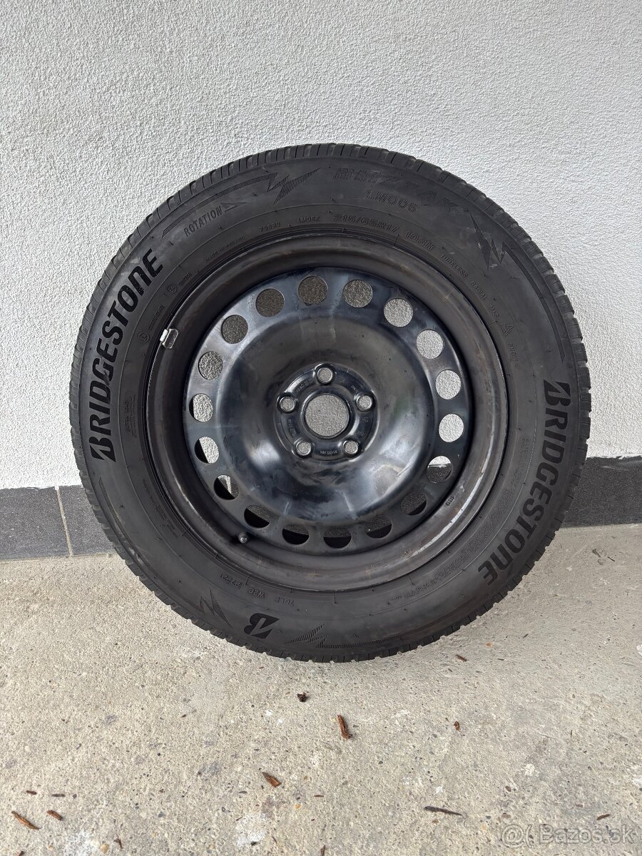 Zimné pneumatiky 215/65 R17 + Plechové disky 5x112 - 2