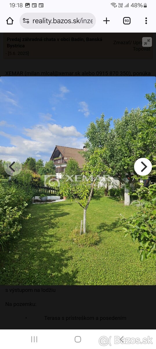 Predaj záhrady veĺkou chatou - 2