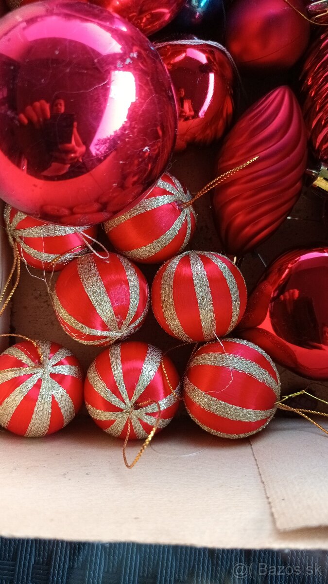 Predam mix retro vianocne gule sklenene balik - 2