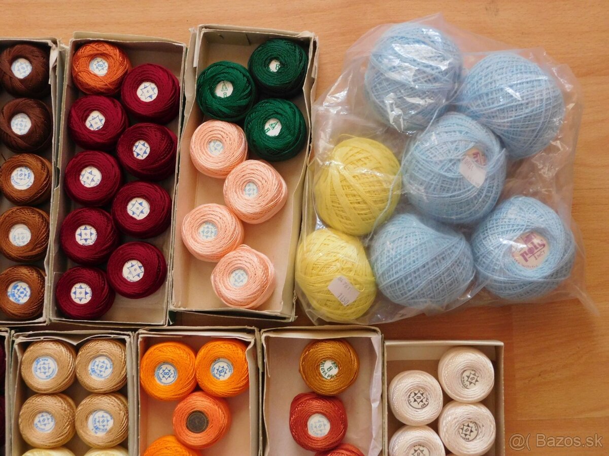 Bavlnky na vyšívanie, háčkovanie a šijacie potreby. - 2