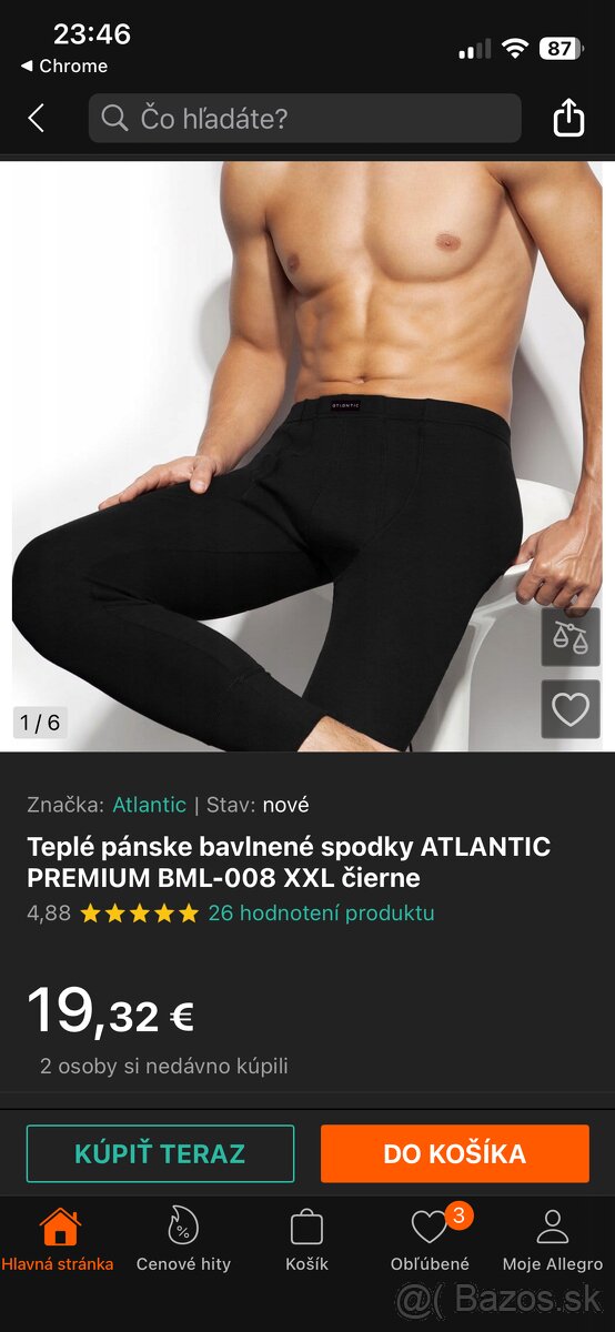 Panske spodky Atlantic cegecka - 2